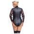 Cottelli Bondage Plus Size - Spetsärmad Body (Svart)