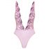 Kyssbar - rosbroderad body (rosa) - L/XL