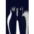 Latexleggings med dragkedja (svart) - S