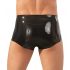 LATEX - boxershorts med penishylsa (svart)