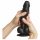 Strap-on-me L - realistisk dubbelskiktad strap-on dildo (svart)