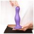 Strap-on-me Curvy L - vågig dildo med fot (lila)