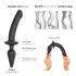 Strap-on-me Switch Semi-Realistic S - 2-i-1 silikon dildo (svart)