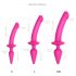 Strap-on-me Swith Semi-Realistic L - 2-i-1 silikon dildo (rosa)