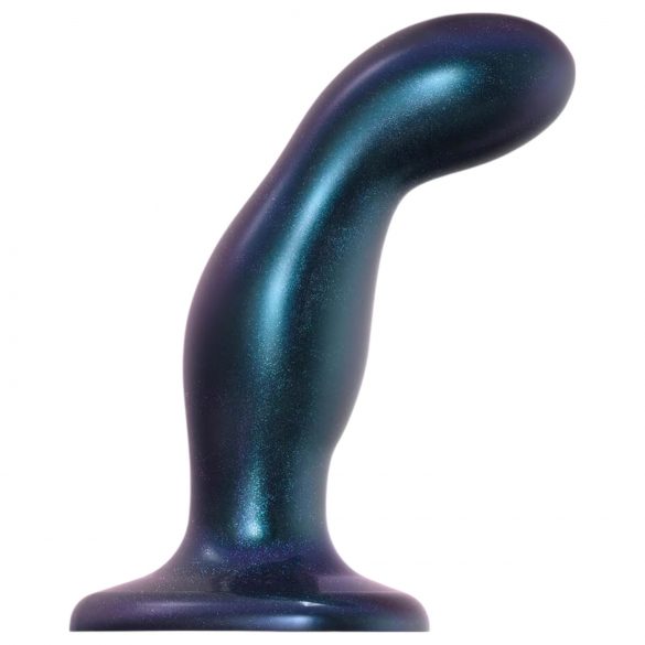 Strap-on-me Snaky M - böjd analdildo (metallblå)