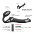 Strap-on-me S - strap-on vibrator med lufttryck - (svart)