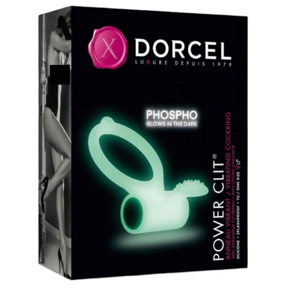 Dorcel - Självlysande vibrerande penisring (vit)