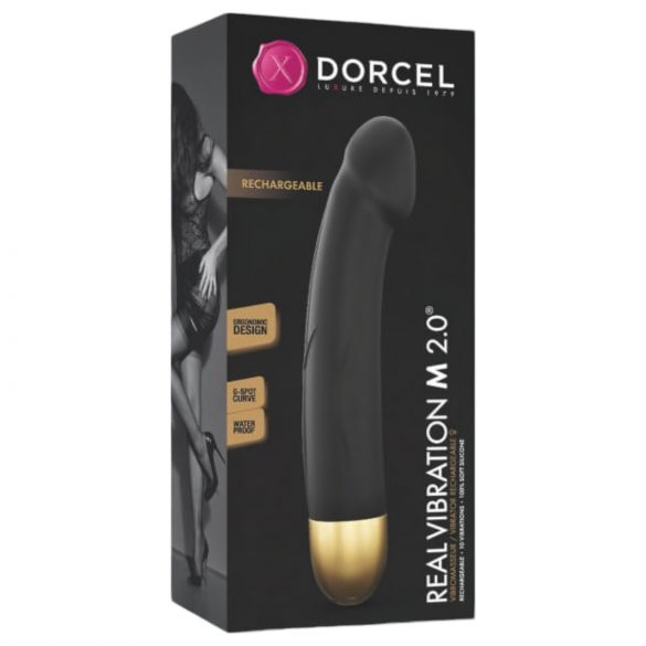 Dorcel Real Vibration M 2.0 - uppladdningsbar vibrator (svart-guld)