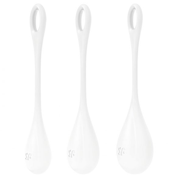 Satisfyer Yoni Power 1 - Geishakulor set - Vit (3 delar)