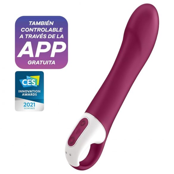 Satisfyer Big Heat - Uppladdningsbar, värmande G-punkt-vibrator (röd)