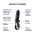 Satisfyer Hot Passion - smart värmande analvibrator (svart)