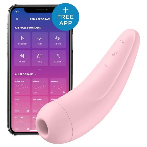 Satisfyer Curvy 2+ - smart klitorisvibrator med luftvågor (rosa)