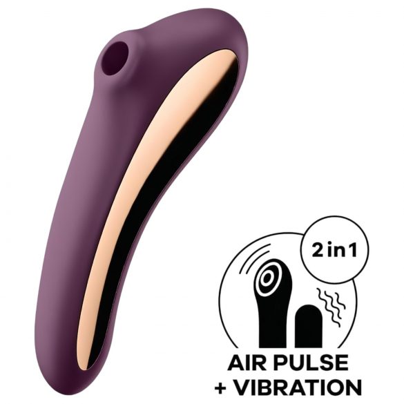 Satisfyer Dual Kiss - 2i1, vaginal och klitorisstimulator (lila)