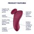 Satisfyer Sexy Secret - smart vattentät trosvibrator (röd)