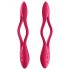 Satisfyer Elastic Joy - uppladdningsbar parvibrator (röd)