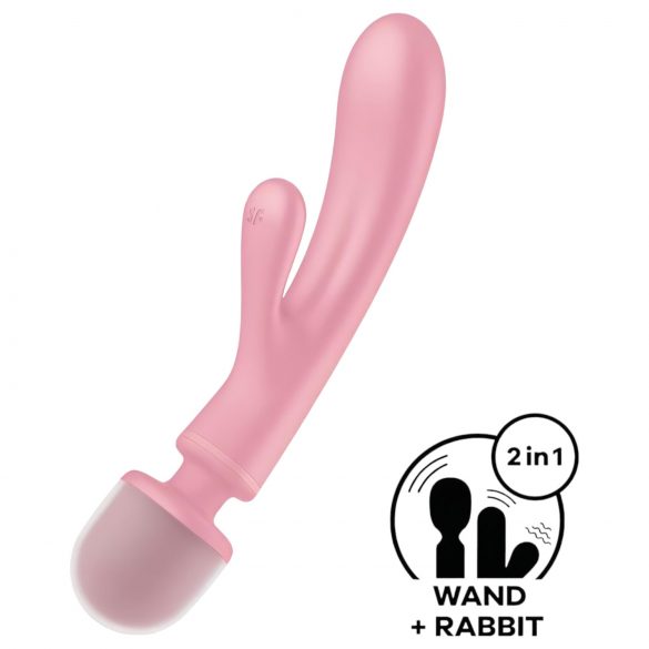 Satisfyer Triple Lover - G-punkts och massagestav (rosa)