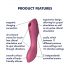 Satisfyer Curvy Trinity 3 - 2i1 luftvågsvibrator (röd)