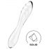 Satisfyer Dazzling Crystal 1 - Dubbeländad glasdildo (genomskinlig)