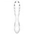 Satisfyer Dazzling Crystal 1 - Dubbeländad glasdildo (genomskinlig)