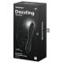 Satisfyer Dazzling Crystal 1 - Dubbelsidig glasdildo (svart)