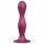 Satisfyer Dubbelkulor - sugint dildo med sugpropp (röd)