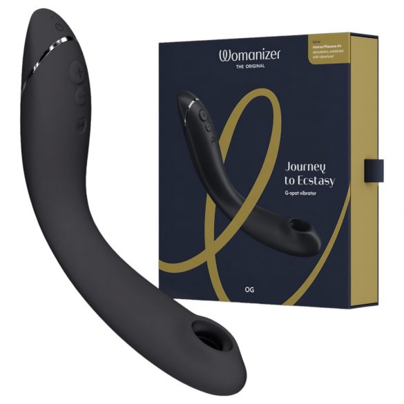 Womanizer OG - uppladdningsbar luftvåg 2-i-1 vibrator (svart)