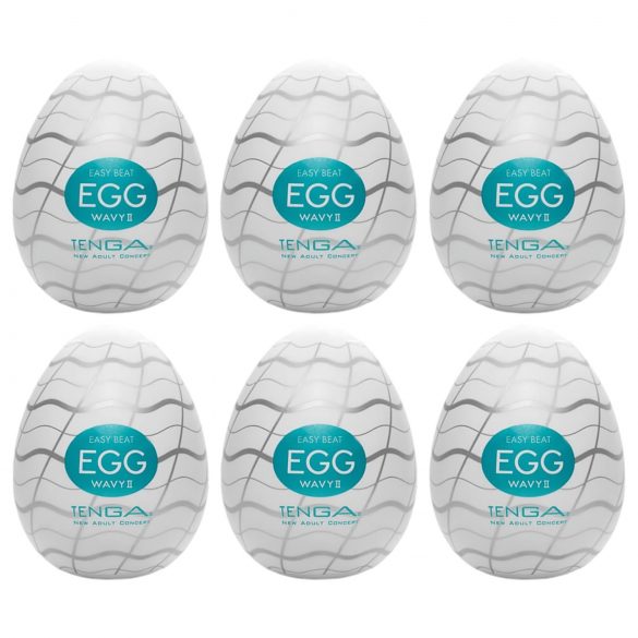 TENGA Egg Wavy II - vibratoriskt ägg (6 st)