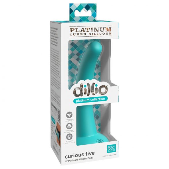 Dillio Curious Five - silikon dildo (15 cm) - turkos