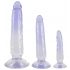 Crystal Clear - Analträningssats med dildo - 3 delar (genomskinlig/blå)