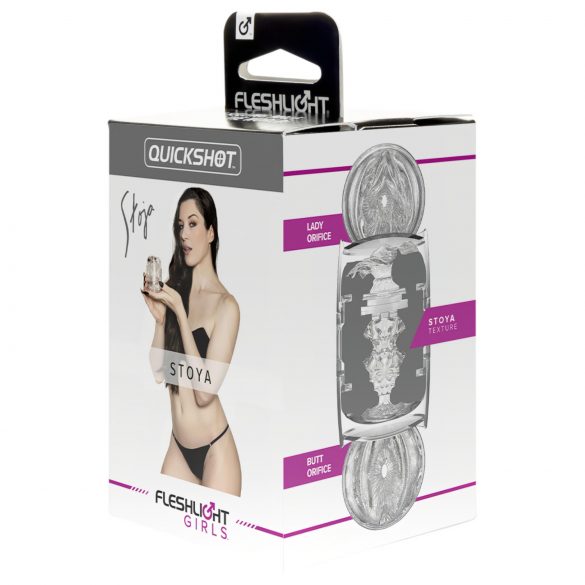 Fleshlight Quickshot Stoya - resevibrator (genomskinlig)