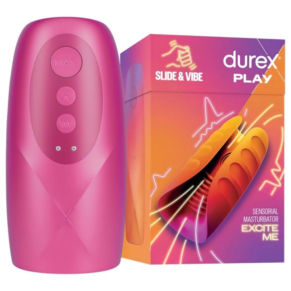 Durex Slide & Vibe - uppladdningsbar, vattentät glansvibrator (rosa)