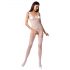 Passion BS069 - Dekorerad Nät Jumpsuit (vit) - S-L