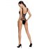 Passion BS086 - genomskinlig body med remmar (svart) - S-L