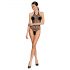 Passion BS087 - Transparent nätbody (svart) - S-L