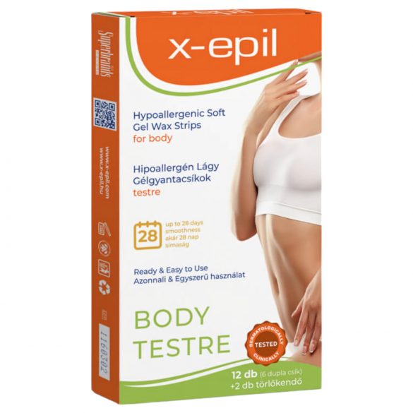 X-Epil - hypoallergenic vaxremsor för kroppen (12 st)