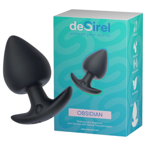 Desirel Obsidian - smart, anal vibrator (svart)