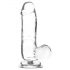 Addiction Crystal - Bas med kulor dildo, transparant - 15cm