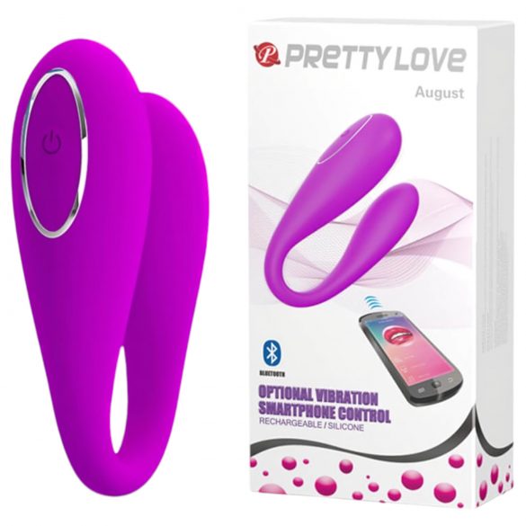 Pretty Love August - uppladdningsbar G-punkt & klitorisvibrator (rosa)