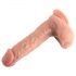 Dubbel densitet - naturtrogen dildo med sugfot, 20 cm