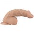 Lovetoy Real Extreme - sugkoppdildo med pung - 23cm (natur)