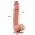 Lovetoy Natural Cock - 30 cm dubbel lager naturdildo