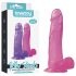 Lovetoy Jelly Studs - realistisk dildo med fot - 20 cm (rosa)