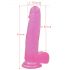 Lovetoy Jelly Studs - realistisk dildo med fot - 20 cm (rosa)