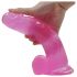 Lovetoy Jelly Studs - realistisk dildo med fot - 20 cm (rosa)