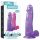 Lovetoy Jelly Studs - realistisk dildo med bas - 20 cm (lila)