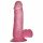 Lovetoy Jelly Studs - realistisk dildo med bas - 15 cm (rosa)