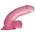 Lovetoy Jelly Studs - realistisk dildo med bas - 15 cm (rosa)