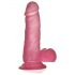 Lovetoy Jelly Studs - realistisk dildo med bas - 15 cm (rosa)