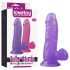 Lovetoy Jelly Studs - Livfull Dildo med Bas - 15 cm (Lila)