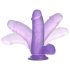 Lovetoy Jelly Studs - Livfull Dildo med Bas - 15 cm (Lila)